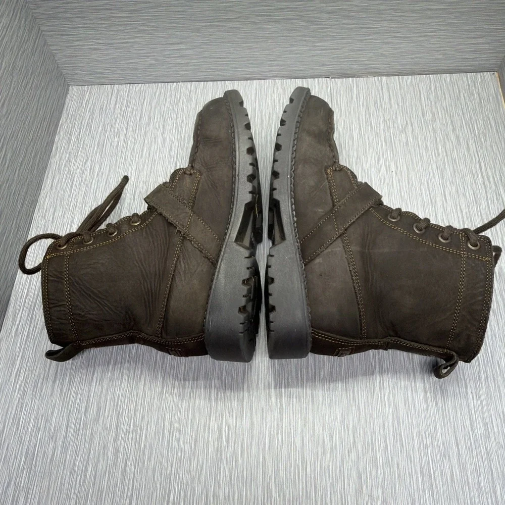 Polo Ralph Lauren‎ Boys Boots Brown Leather Polo Bear Lace Up Youth Size 3